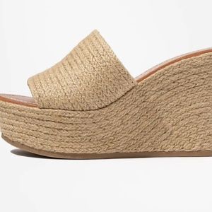 NEVER WORN - Kolby Jute Espadrille Wedge Mule